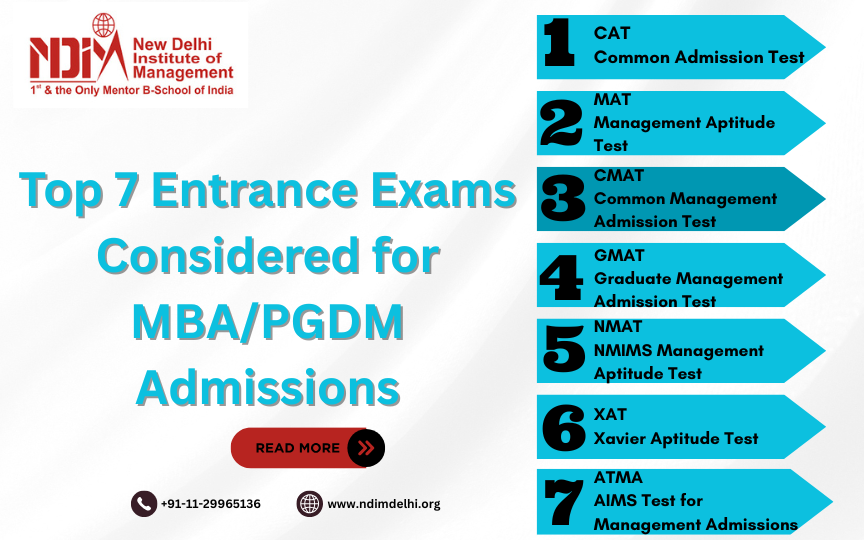 Top 7 Entrance Exams Considered for PGDM(MBA) Admissions